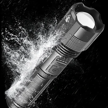 

XHP100 9-core Led Flashlight Power Bank Function Torch Usb Rechargeable 18650 or 26650 Battery Zoomable Aluminum Alloy Lantern