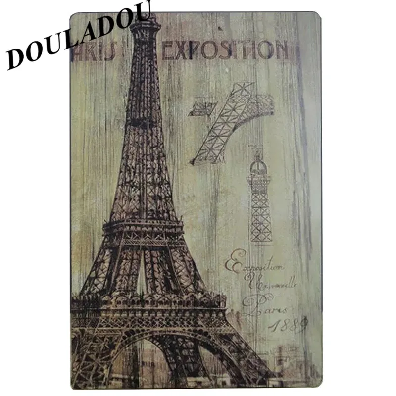 [Douladou] Big Ben Arc de Triomphe строительные работы жестяная вывеска магазин Паб Клуб Бар Отель украшения стены Винтаж Бар Decor20x30CM - Цвет: 5