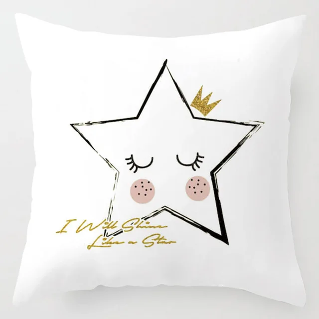 Pink Dress Girl Hand Printed Cushion Cover for Sofa Home Decorative Pillow Cover 45x45cm Super Soft Pillowcase - Цвет: 21
