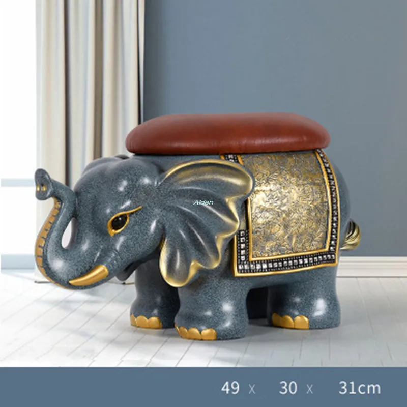12 "Животное моделирование Elephantidae изменить обуви Скамья Многофункциональный стул для хранения стул домашние украшения Смола Z2489