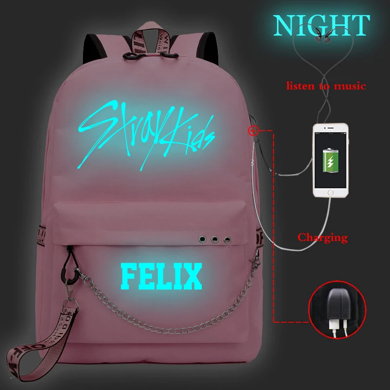 Girls Backpacks 10 Stray Kids Mochilas Рюкзак для девочек Harajuku школьные рюкзаки для девочек Женская Студенческая сумка для книг рюкзак дорожный рюкзак - Цвет: Girls Backpacks 10
