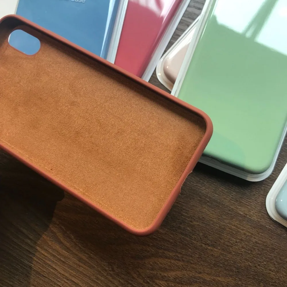 100 шт. официальный жидкий силиконовый чехол для iPhone 11 Pro Max X XS XR 7 8 6 6S Plus противоударный защитный чехол