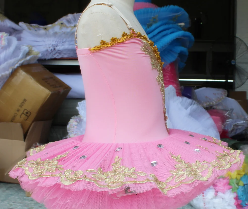 Ballet Dance Tutu For Kids Belly Costumes Swan Lake Pinky Lace Ballerina Dress Adult Halloween Stage Children Party Dancewear