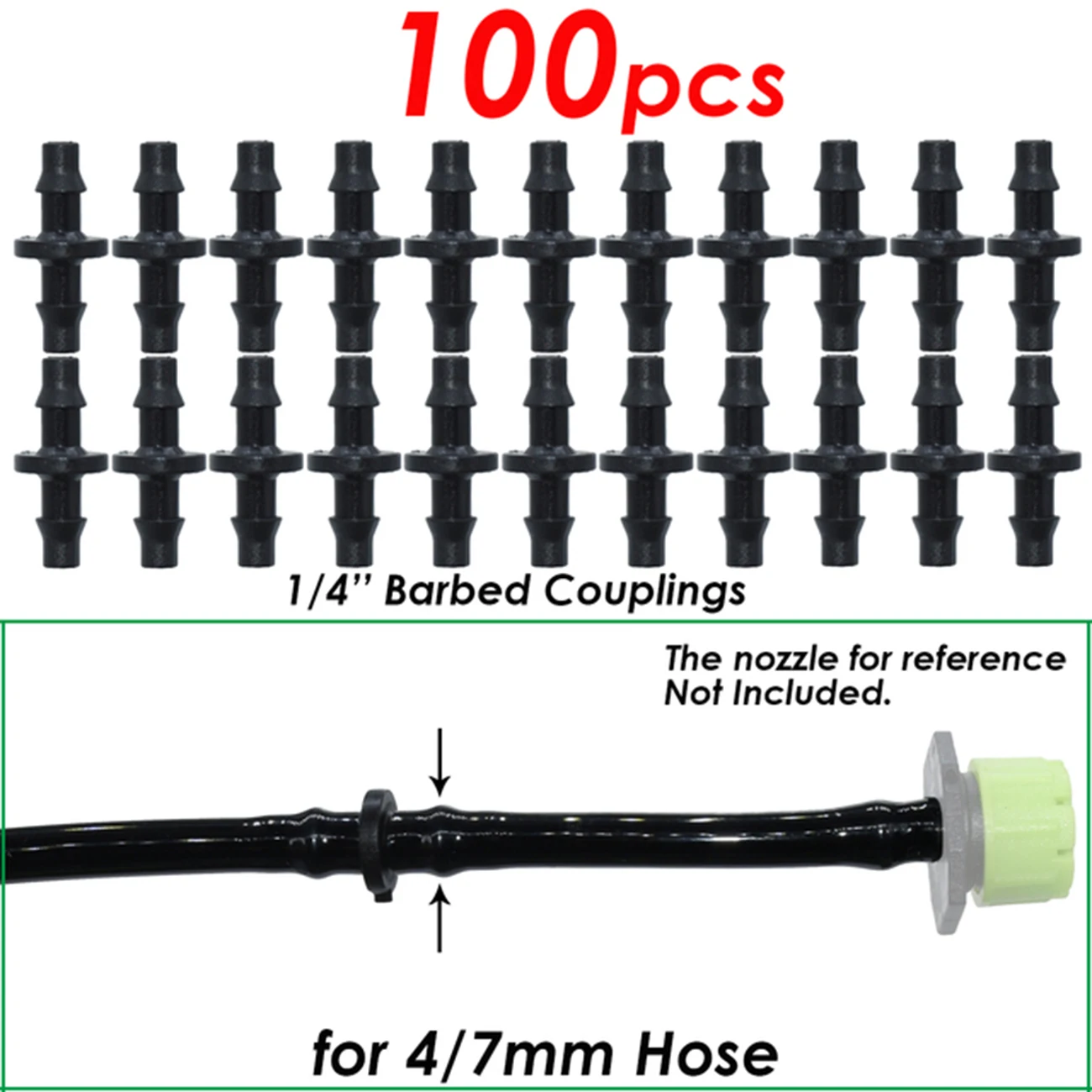 Kesla 20-100 stücke 1/4 ''Stacheldraht-T-Stück-Anschluss für 4/7mm Schlauchs ch lauch Micro Flow Tropf bewässerung Bewässerung gerade Armaturen – Detail 6