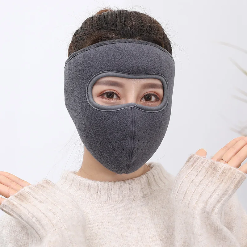 Outdoor in autumn and winter Balaclava Full Face Mask Warmer Sports Ski Bike Snowboard Face Shield Mountaineering Head Cover - Цвет: gray  Short