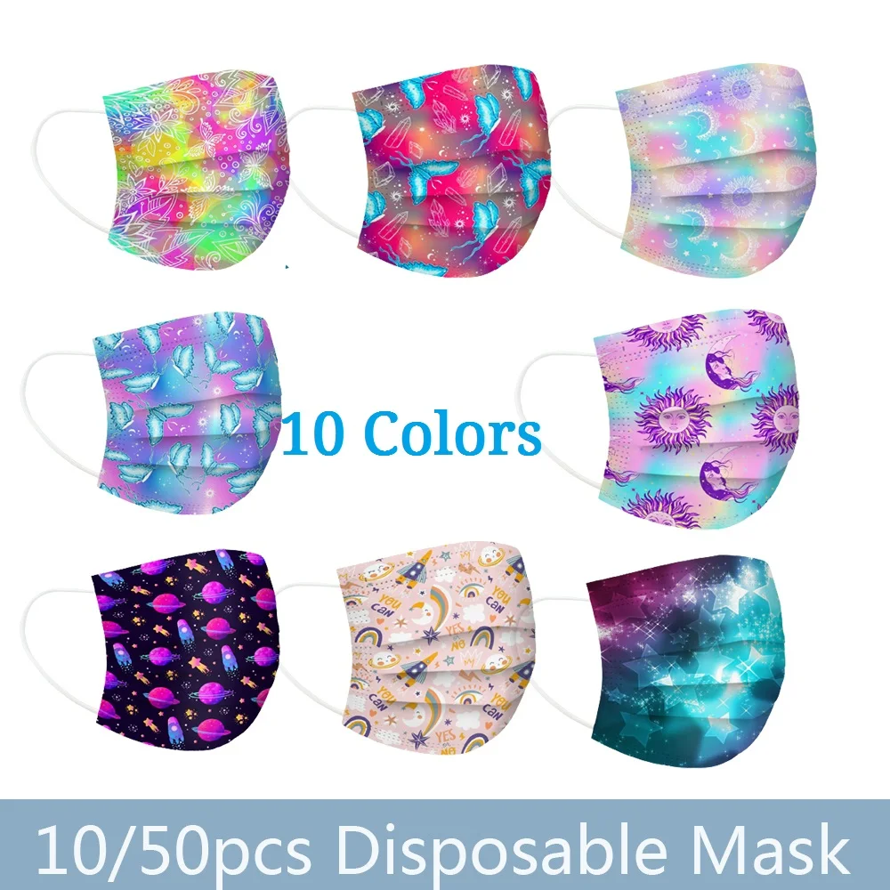 

10/50 шт., одноразовые маски для лица