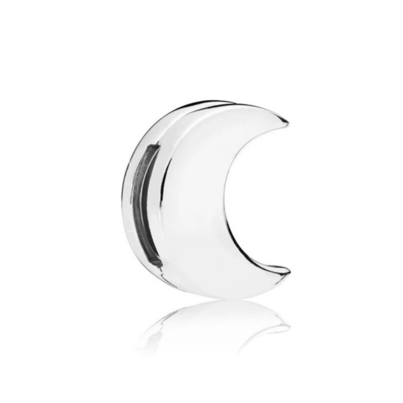 Moon Clip Новинка, Оригинальные 925 пробы Серебряные блики, ослепительные клипсы, подвески, бусины, подходят для браслетов Пандора, сделай сам, Женские Ювелирные изделия - Цвет: Moon Clip