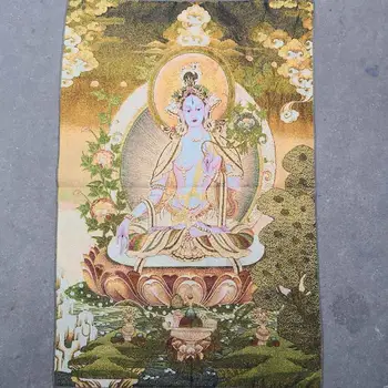 

Guan Yin like Tibetan Buddhism silk embroidery brocade gold embroidery thangka guan Yin like