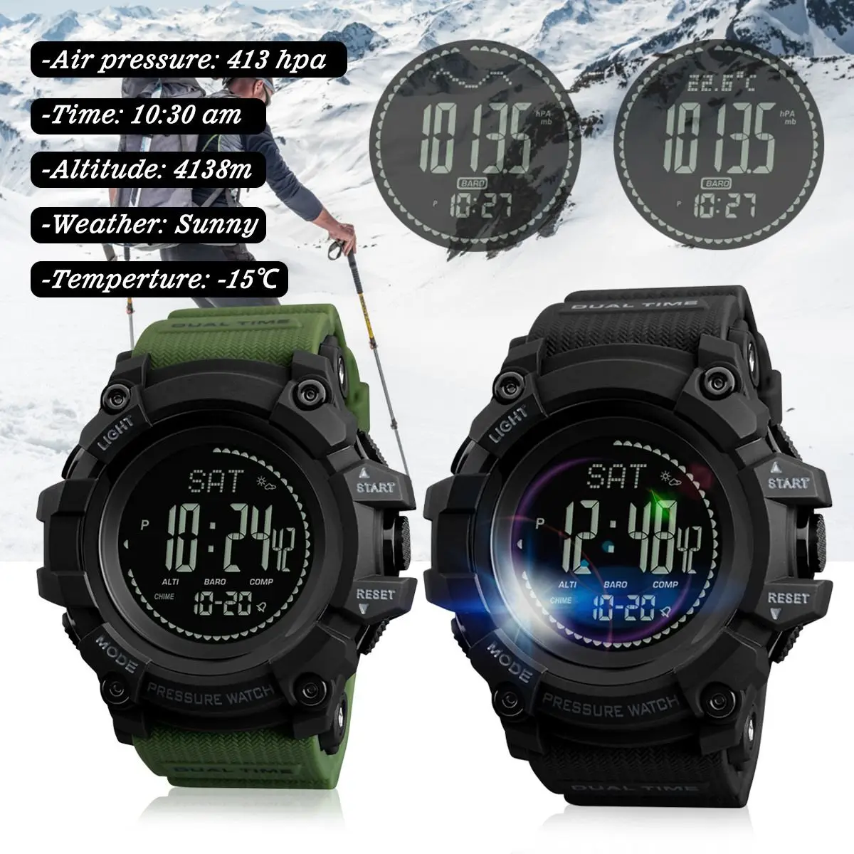 skmei barometer watch