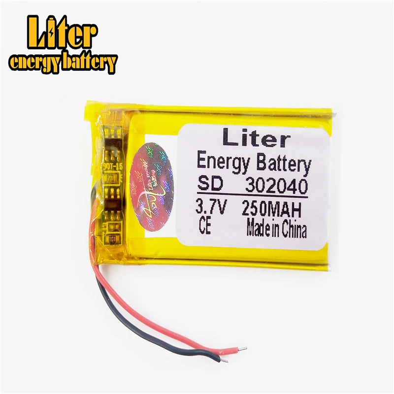 3 7 V 250mAh 302040 полимерный литий ионный/литий ионный аккумулятор для смарт часов GPS mp3