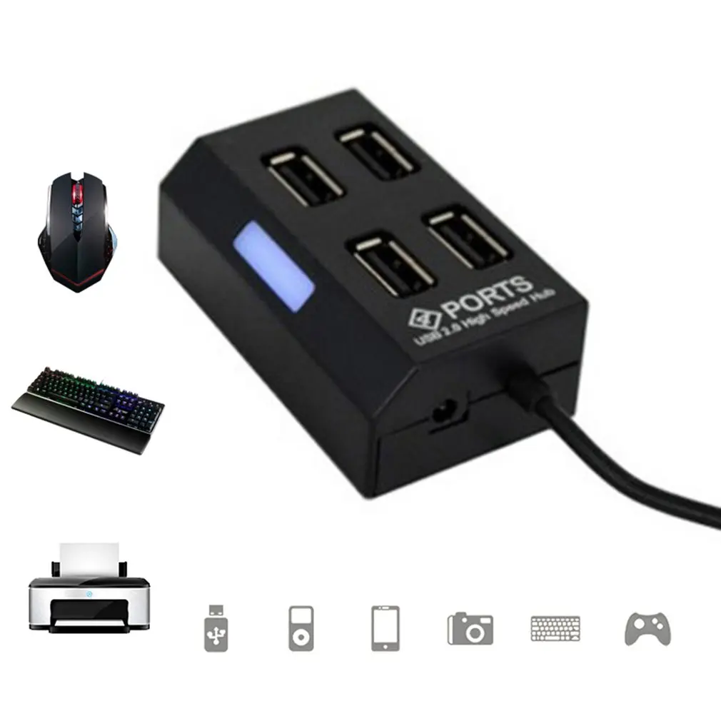 Круглый Форма usb-хаб концентратор один перетащить четыре Usb удлинитель для головок 4-порт usb-хаб Usb+ концентратор 2,0 разветвитель несколькими портами USB