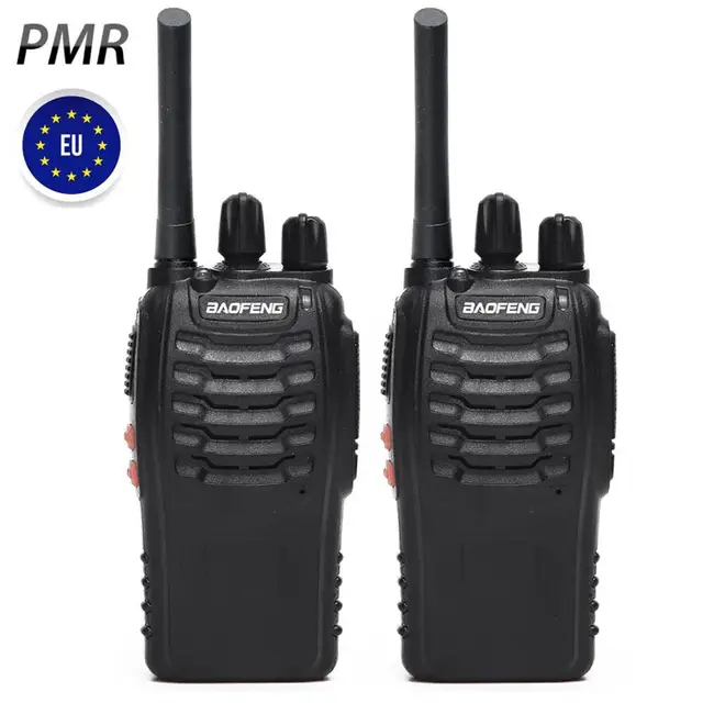 2PCS Baofeng BF 88E PMR 446 Walkie Talkie 0.5 W UHF 446 MHz 16 CH Handheld Ham Two way Radio with USB Charger for EU User