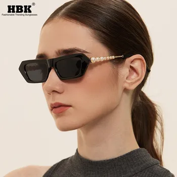 

Small Square Sun Glasses Luxury Brand Pearl Metal Rectangle Sunglasses Women Men Vintage Retro New Fashion Traveling Style UV400