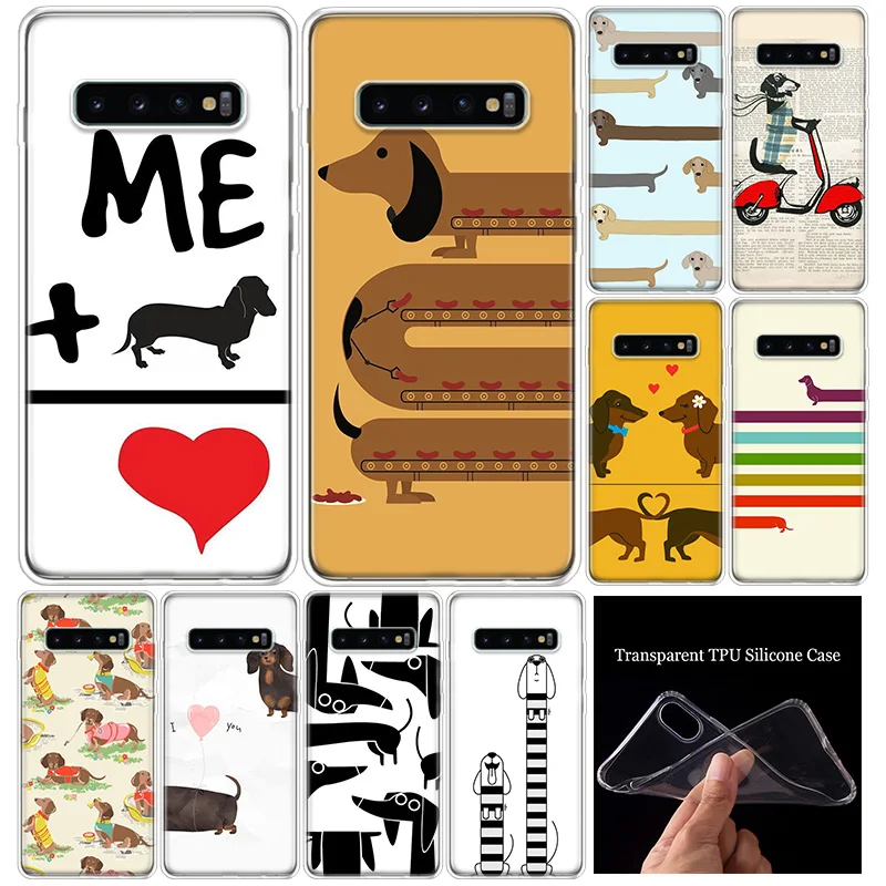 Мягкий силиконовый чехол achshund dog Cat для Samsung Galaxy S10 S21 S20 FE Note 10 9 8 S9 S8 Plus Lite Ultra S7 + Coque |