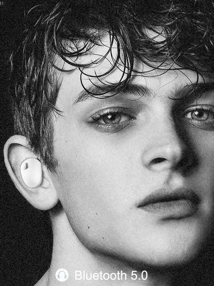 Беспроводные Bluetooth 5,0 наушники тяжелый бас стерео Спортивная гарнитура в ухо TWS компактные невидимые двойные наушники с микрофоном