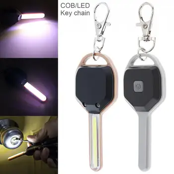 

Mini LED Flashlight Light Mini Key Shape Keychain Lamp Torch Emergency Camping Light with Key Ring for Outdoor Climing Fishing