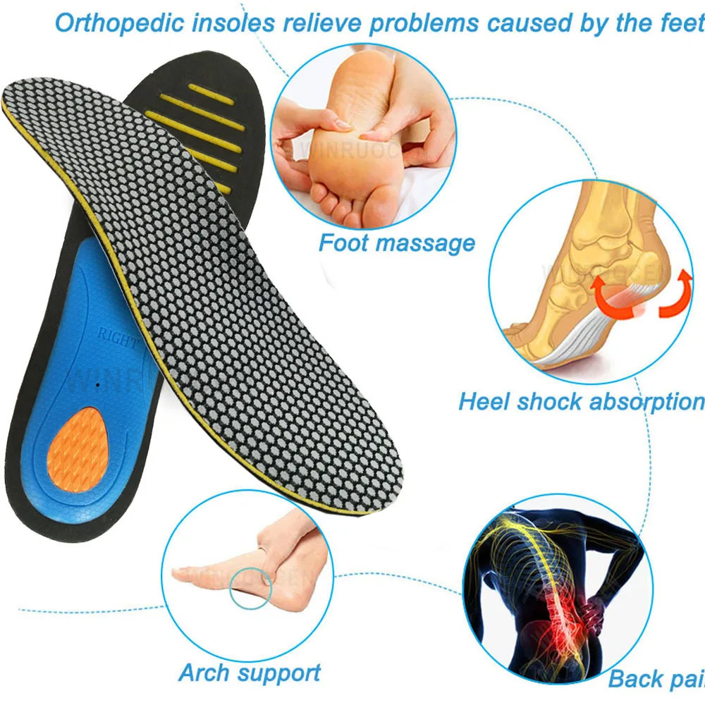 EVA Orthopedic Insoles Orthotics flat foot Health Sole Pad for Shoes insert Arch Support pad for plantar fasciitis Men Woman