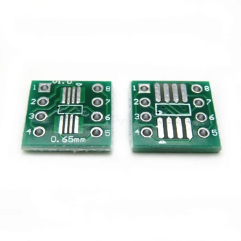 

20pcs/lot TSSOP8 SSOP8 SOP8 to DIP8 PCB Transfer Board DIP Pin Board Pitch Adapter In Stock
