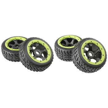 

2 Pair 17mm Sand Paddles Desert Wheels Tires for 1/5 Rovan HPI KM Baja 5B SS Truck-Front & Rear