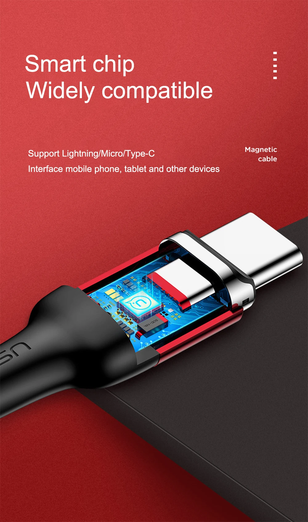 Магнитный USB кабель QC3.0 для iPhone Micro usb type C кабель передачи данных для быстрой зарядки для huawei Xiaomi LG магнитное зарядное устройство мобильного телефона