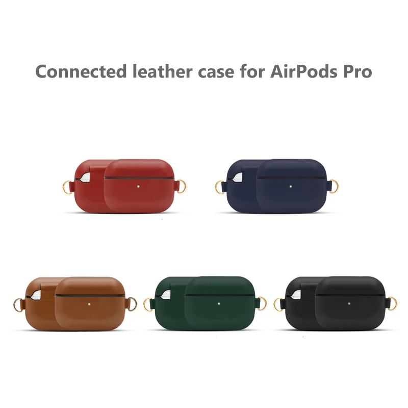 Чехол из натуральной кожи для AirPods Pro противоударный чехол для AirPods 3 коричневый синий черный зеленый аксессуары для Airpods Pro