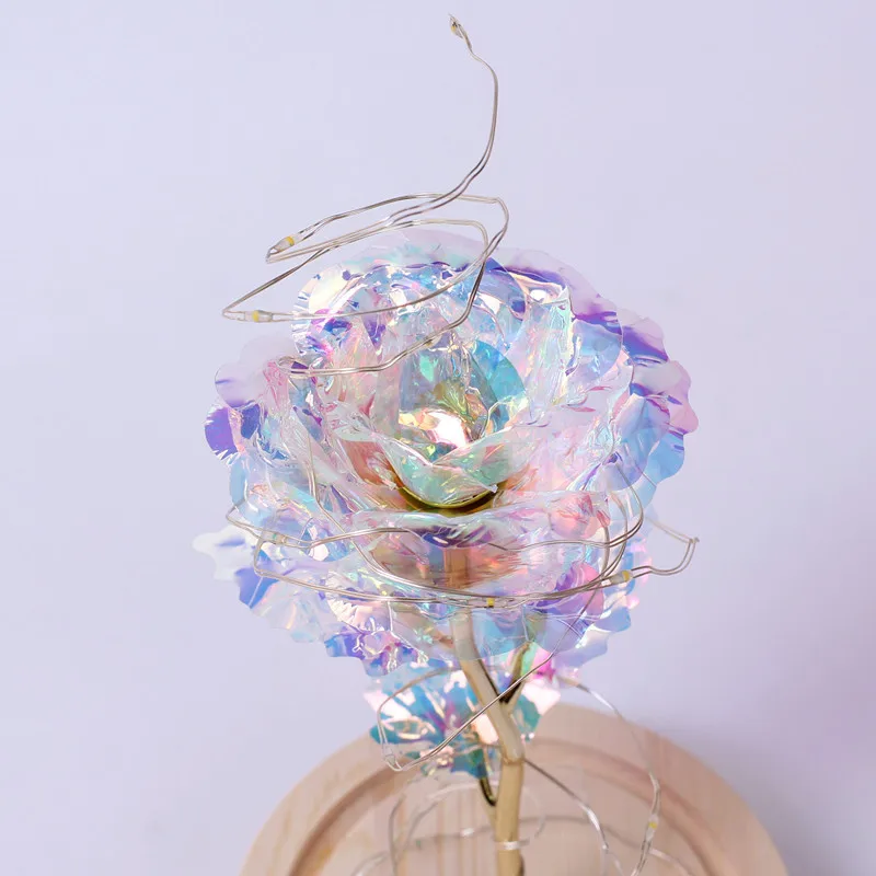 Preise Schönheit und das biest rose in glas dome, Künstliche blumen rot gefälschte rose weihnachten hochzeit dekorationen, valentinstag geschenk