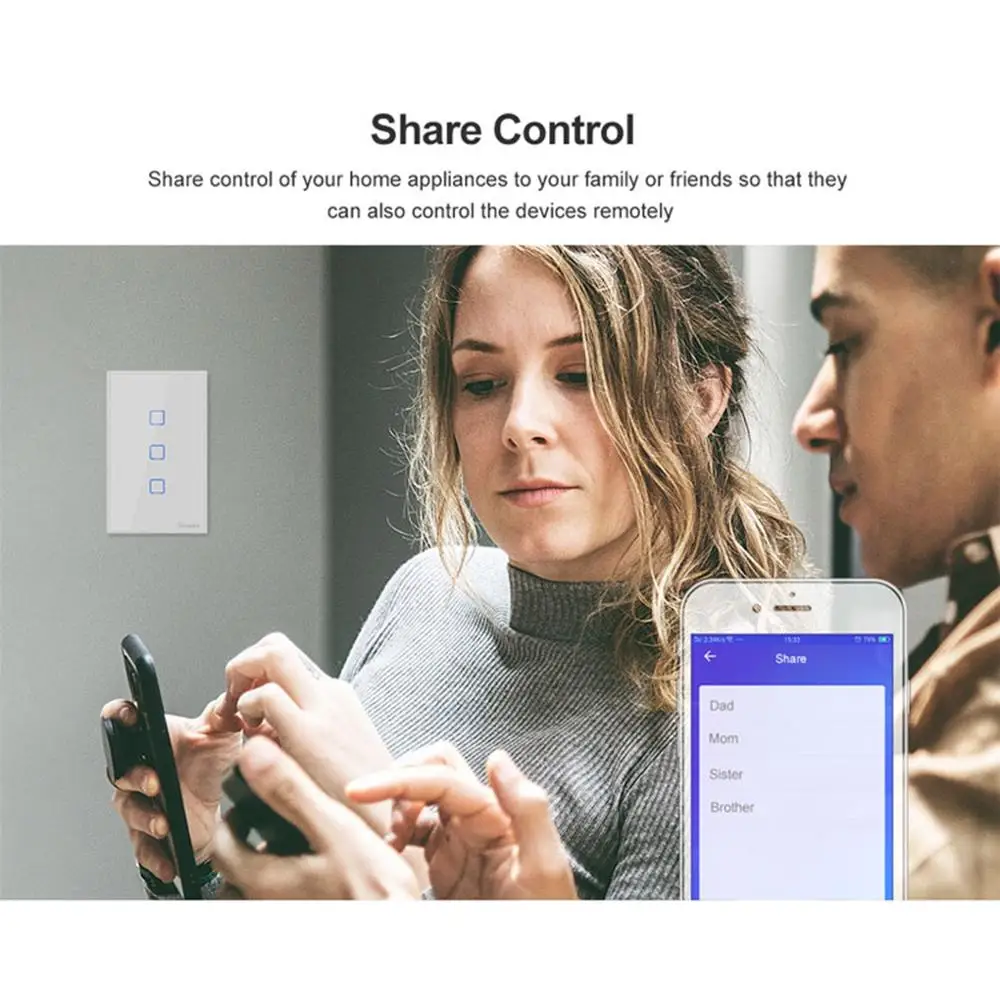 Cena SONOFF T0 inteligentne wifi inteligentne przełączniki z 3 2 1 Gang bezprzewodowy włącznik wifi dla Alexa Google Home Smart Home UK PLug