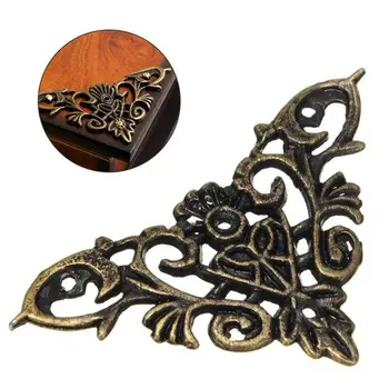 

1PC Triangle Archaize Wrap Angle Chinese Antique Furniture Copper Brass Fittings Wooden Jewelry Box Copper Wrap Angle Corner