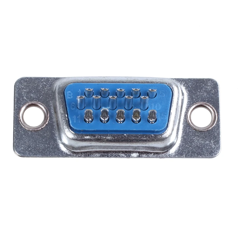 ABKT-3Pcs Замена припоя VGA DB15 15 контактный разъем адаптер серебро+ синий
