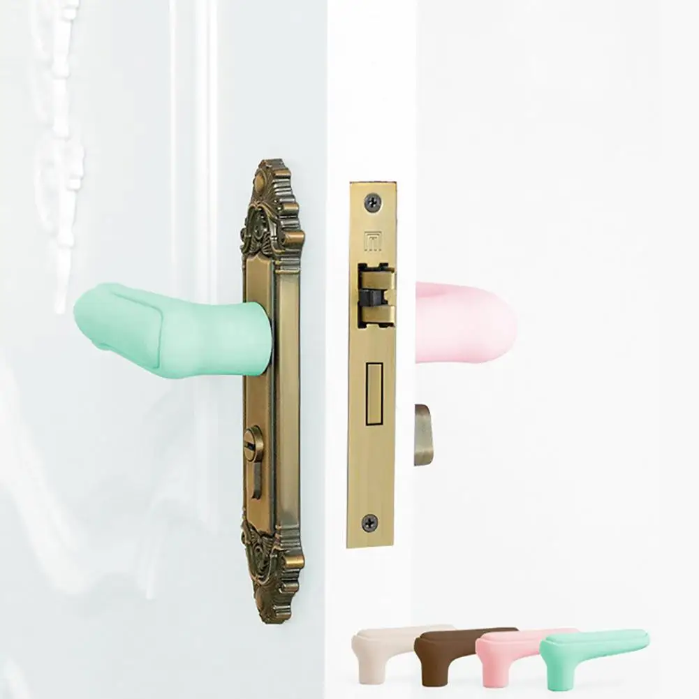

Door Handle Silicone Cover Baby Children Safety Doorknob Anti-collision Pad prevent hitting the wall surface static electricity