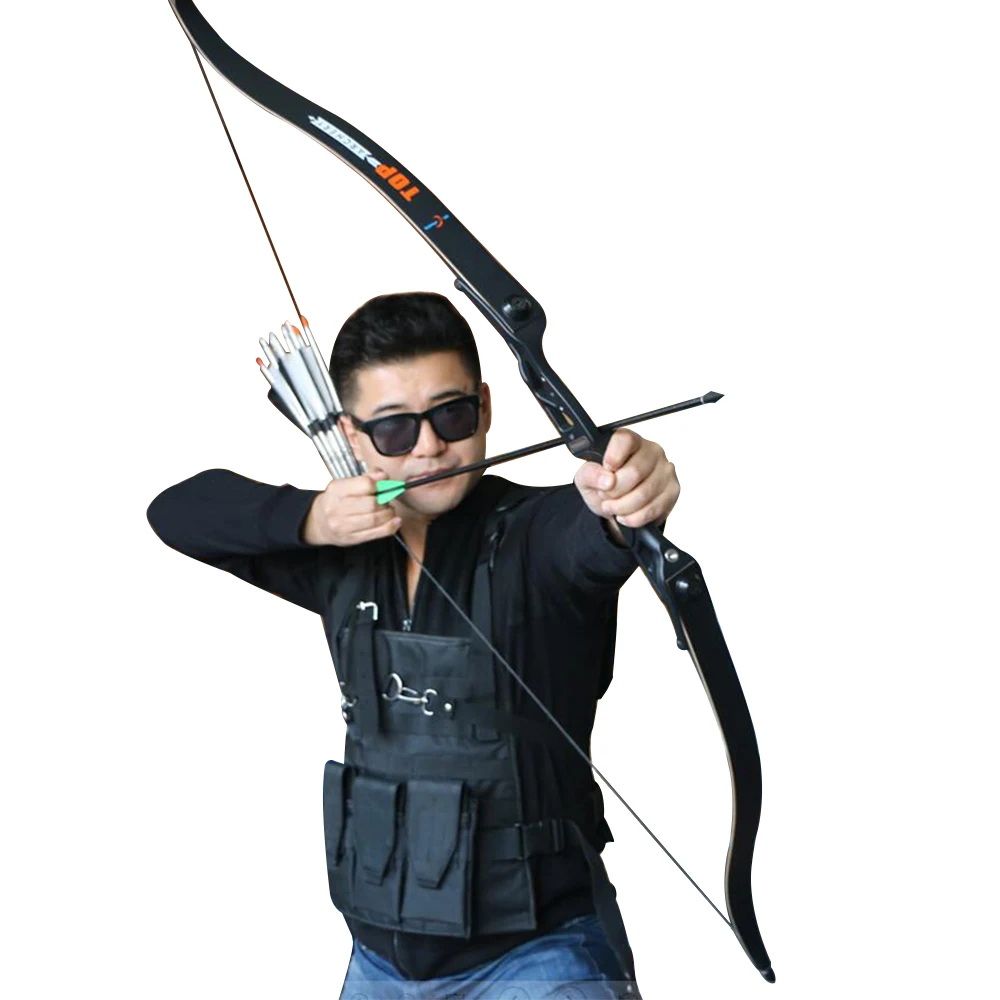 

56inch 30-50lbs Archery Recurve Bow Metal Riser Hunting Shooting Bow Black Training Takedown Bow Free Shipping