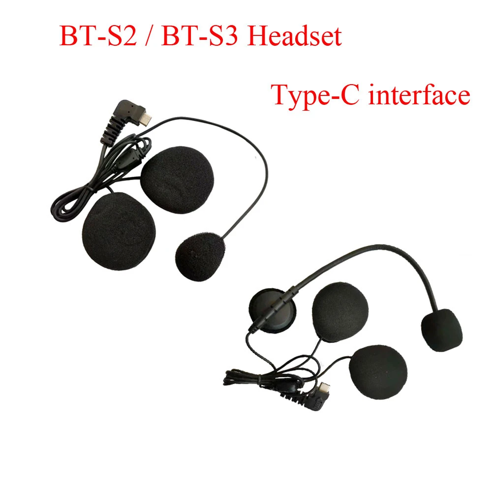 BT-S2 BT-S3 Motorcycle Bluetooth Helmet Intercom Mic Headphone Speaker Headset 