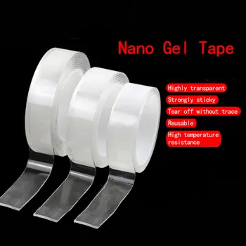 

1m/3m/5m Reusable Double-Sided Adhesive Nano Traceless Tape Removable Sticker Washable Adhesive Loop Disks Tie Glue Gadget