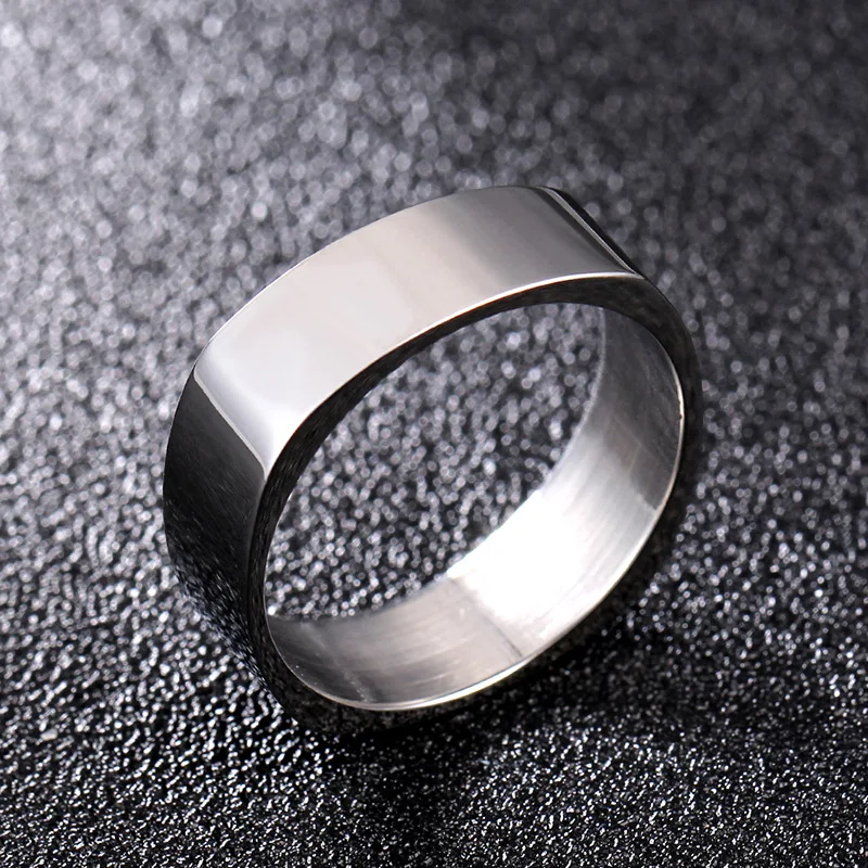 Горячее кольцо из нержавеющей стали Мужские квадратные титановые кольца для женщин модные ювелирные изделия OC35