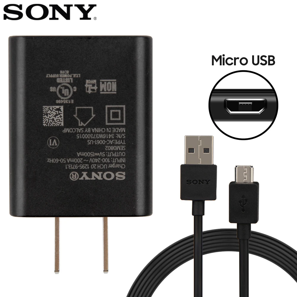 Original SONY Wall Charging Charger Adapter UCH20 For SONY Xperia X Ultra Z5 E6683 Z3 mini  E5 L50w L50t Universal Wall Charger usb 5v 2a Chargers