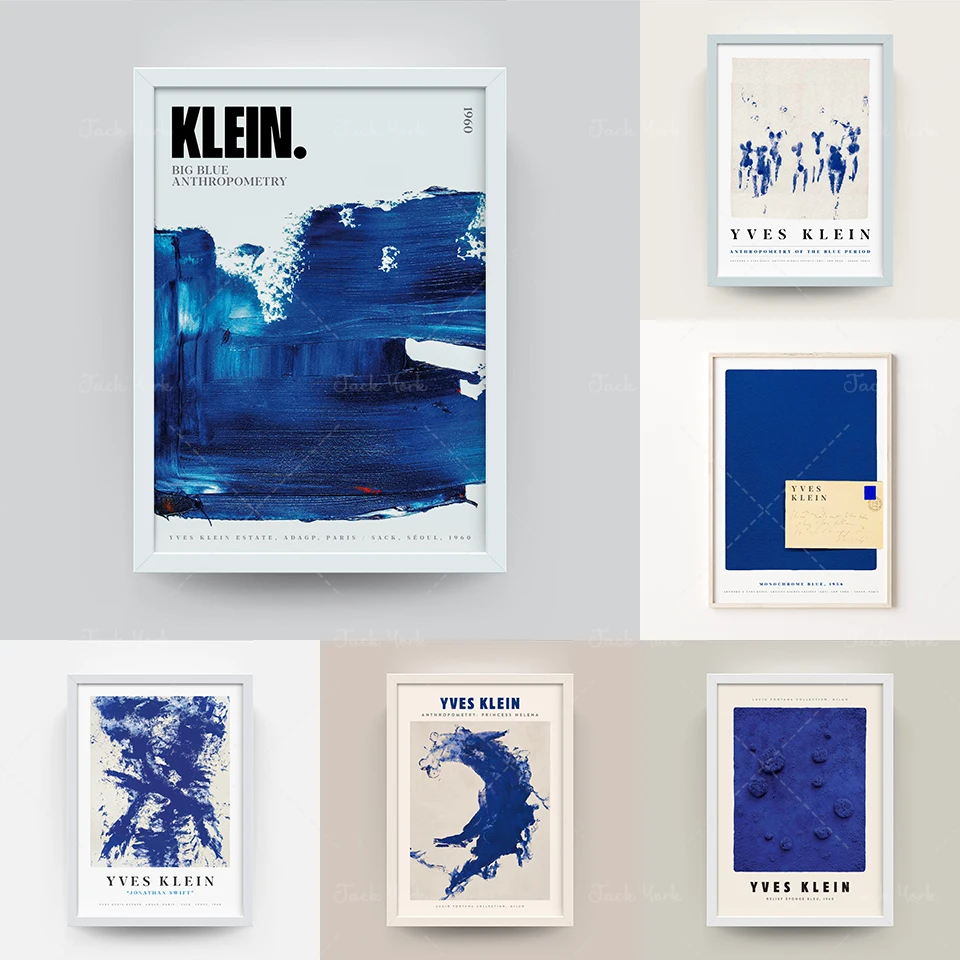 Klein Blueモノクロ デジタルアートプリント 展示アートポスター Yves Kleinポスター デジタルダウンロード Klein Art フレンチモダン Aliexpress ホーム ガーデン