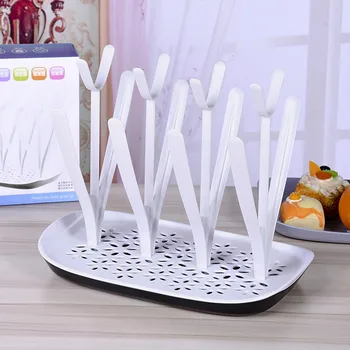 

Milk bottle drain rack Marbeine Baby Feeding Bottle Drainer for 8 Bottles Black and White Baby Care Sof Bottle drying fast #G