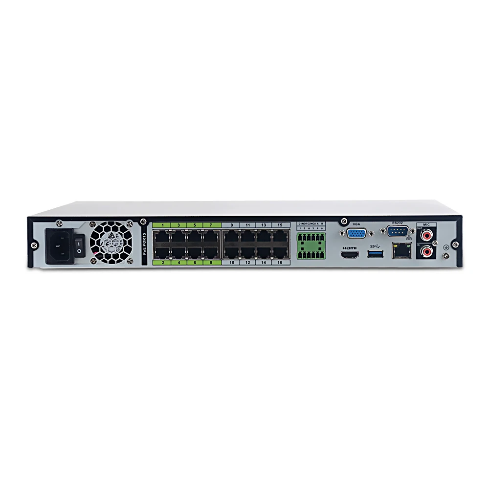 Dahua Pro 16CH NVR NVR5216-16P-4KS2E With 16CH PoE Port Support Two Way Talk e-POE 800M MAX Network