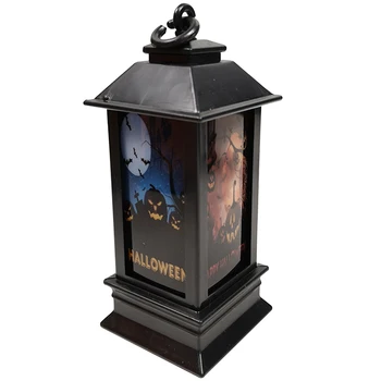 

Gradient Hanging Electric Mini Desktop Party Bar Layout Led Oil Lamp Vintage Decoration Halloween Simulation Flame Light