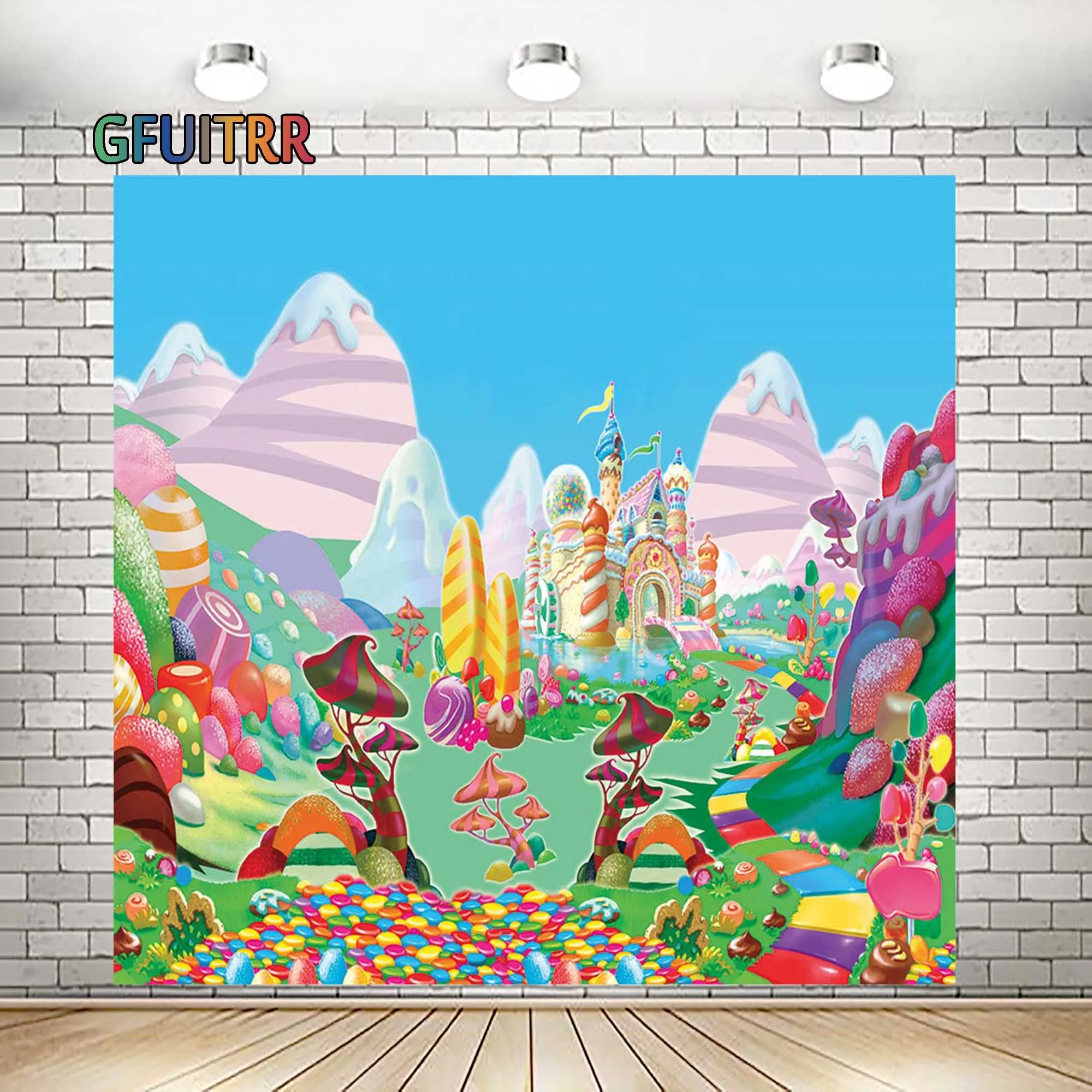 GFUITRR Candyland фон для фотосалона с девушки День рождения фото фотографирования
