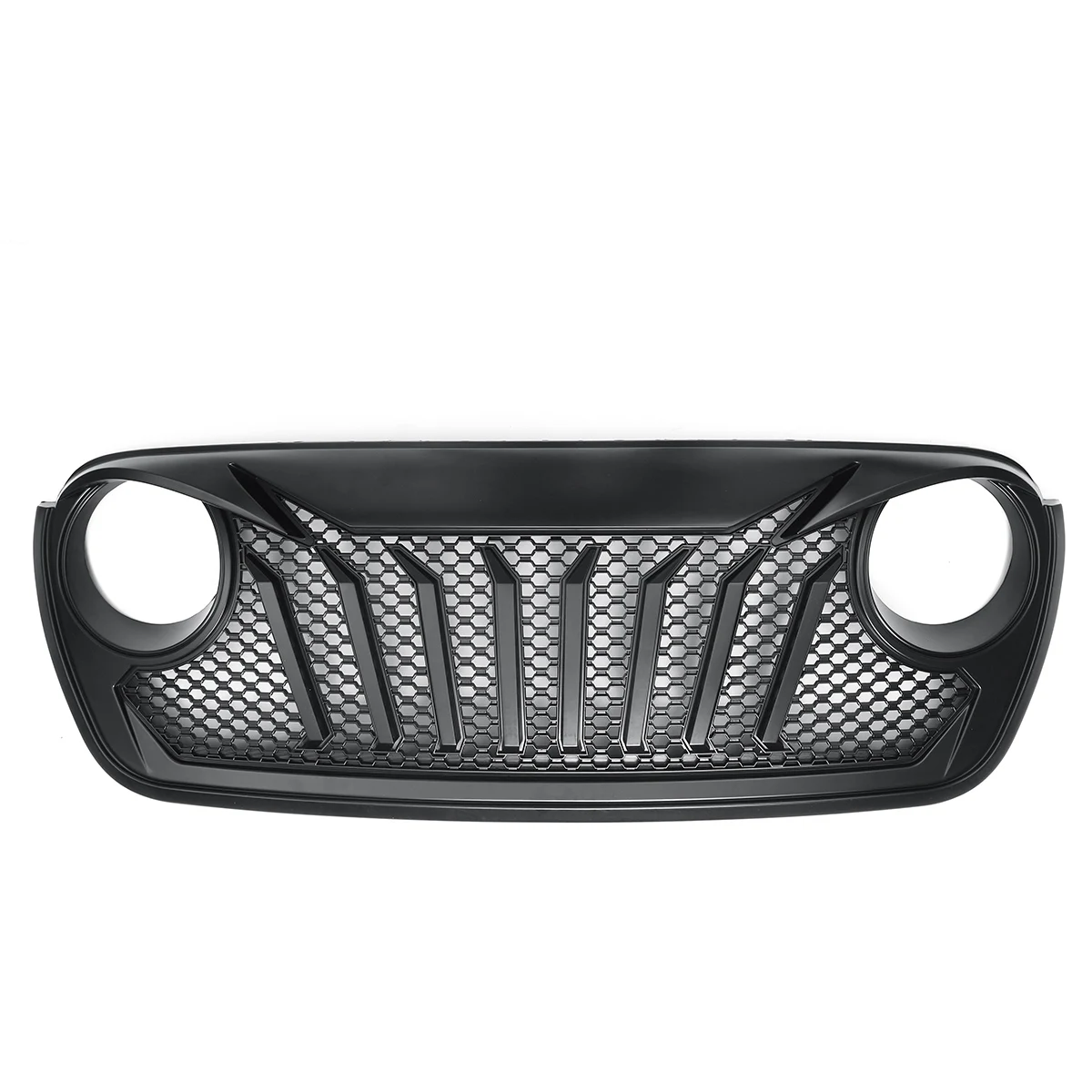 Front intake Grid Black Overlay Grill Grille for Jeep for Wrangler JL Vertical Stripe Look ABS Grille Auto Accessories