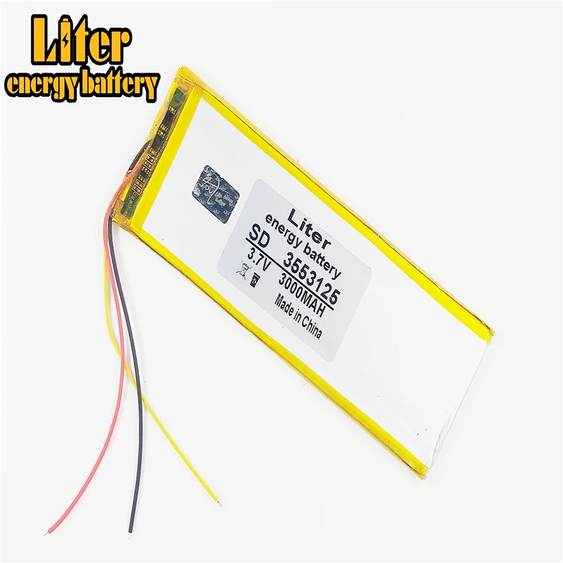 3 линии 3553125 литий полимерный ионный аккумулятор 7 V 3000mAh talk7 для ноутбука Bluetooth|3.7v