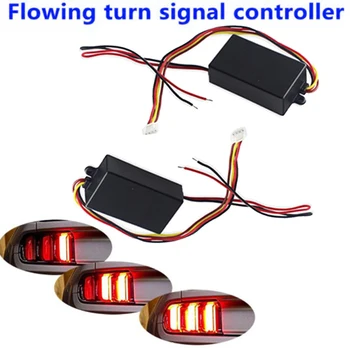 

Parts Sequential ABS aluminum Set Kit 2pcs Black Flash Turn Signal Lights