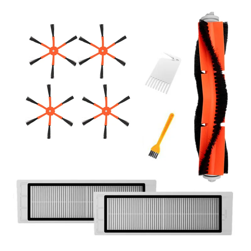 

Main Brush+Filter+Cleaning Brush+Orange 6-Arms Side Brush for Xiaomi Roborock Vacuum Cleaner Parts
