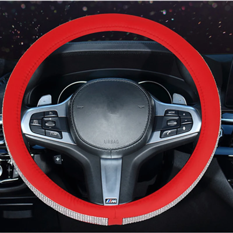 Спортивный кожаный автомобильный чехол на руль для Toyota Volkswagen Fiat hyundai Chery BYD