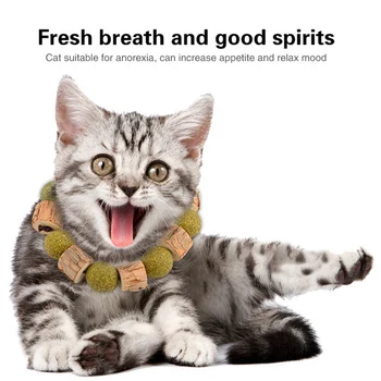 

Necklace Shaped Cat Chew Toy Kitten Catnip String Interactive Supplies Pet Silvervine Molar Stick Useful Cat Accessories