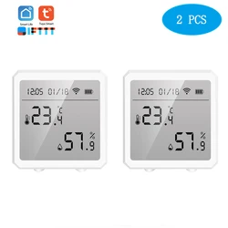 Tuya – capteur WIFI intelligent de température et d'humidité, hygromètre d'intérieur, thermomètre avec écran LCD, compatible avec Alexa et Google Assistant 