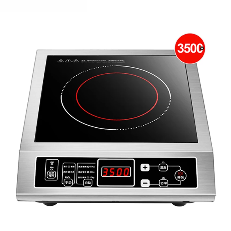 

3500W Induction Cooker Commercial 3D Waterproof Electric Induction Cooktop Stainless Steel Induction Cooker Cooktop Household