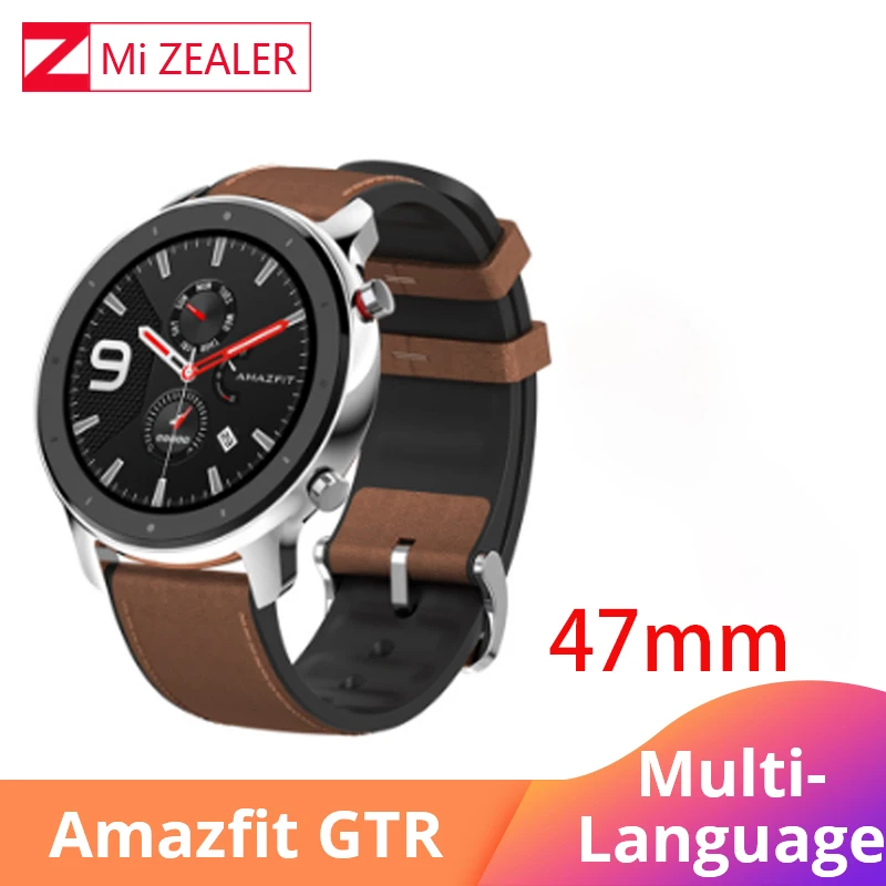 В наличии Amazfit GTR 47 мм Бизнес Смарт-часы 5ATM Водонепроницаемый 24 дней Батарея gps