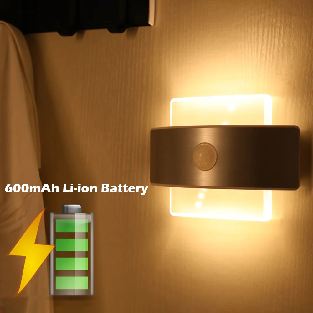 Настенный светильник с сенсорным перезаряжаемым верхним и нижним оттенком лампа